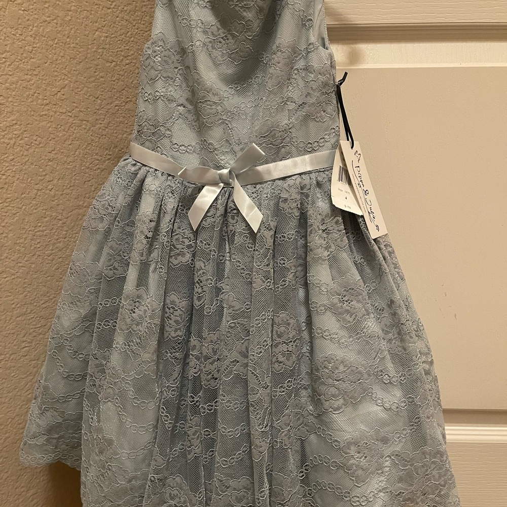 Pippa & Julie Light Blue Lace Dress